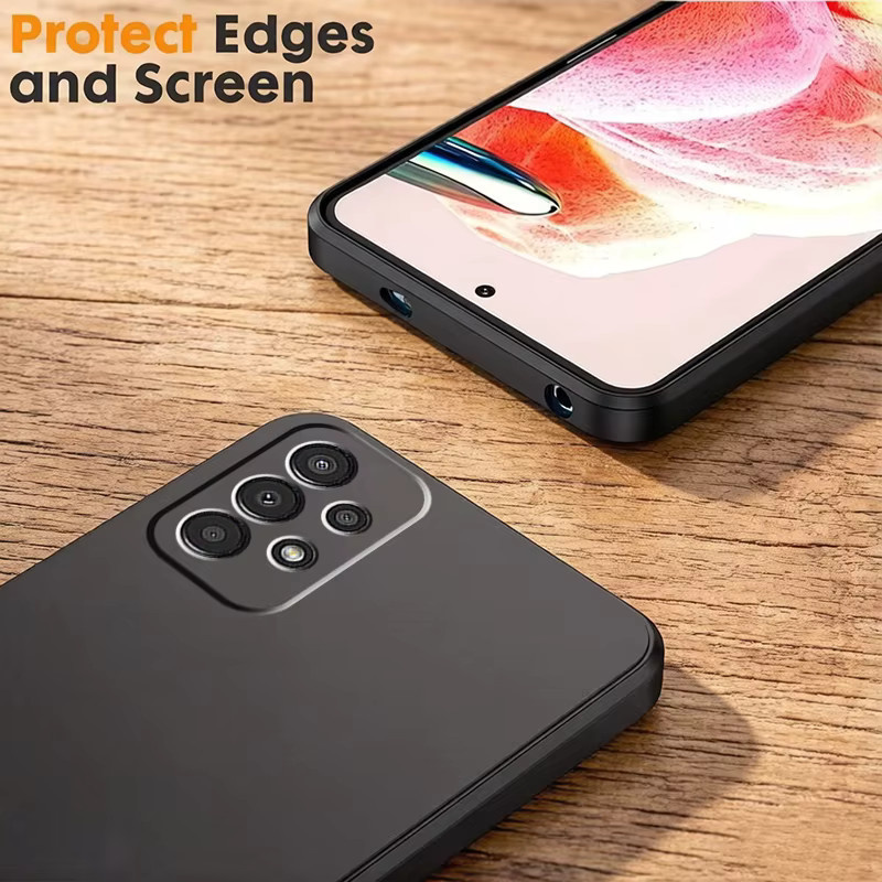 Premium Flüssigsilikon-Hülle für Samsung Galaxy A13 4G in Grün und Schwarz mit Anti-Fingerabdruck-Beschichtung und glatter Oberfläche - Bild 2
