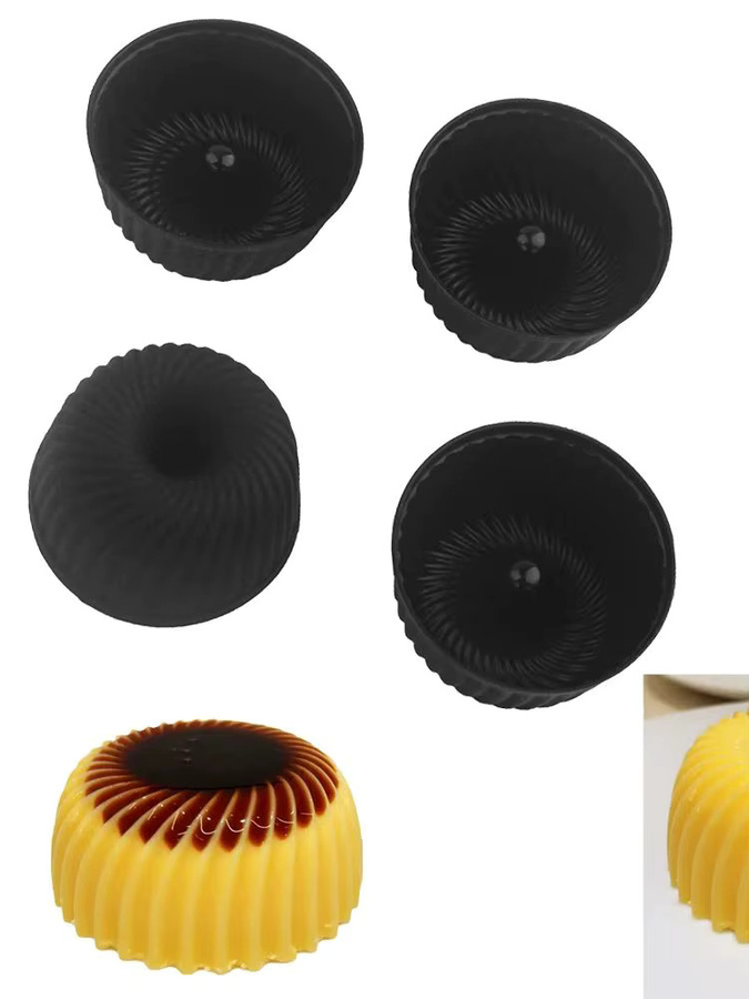 Meibum Silikonform in Rockform für Schokolade, Pudding und Chiffon-Kuchen, Schwarz - Bild 6