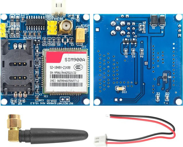 SIM900 SIM900A GSM GPRS Development Board Modul für drahtlose Datenübertragung mit Antenne in Blau - Bild 1