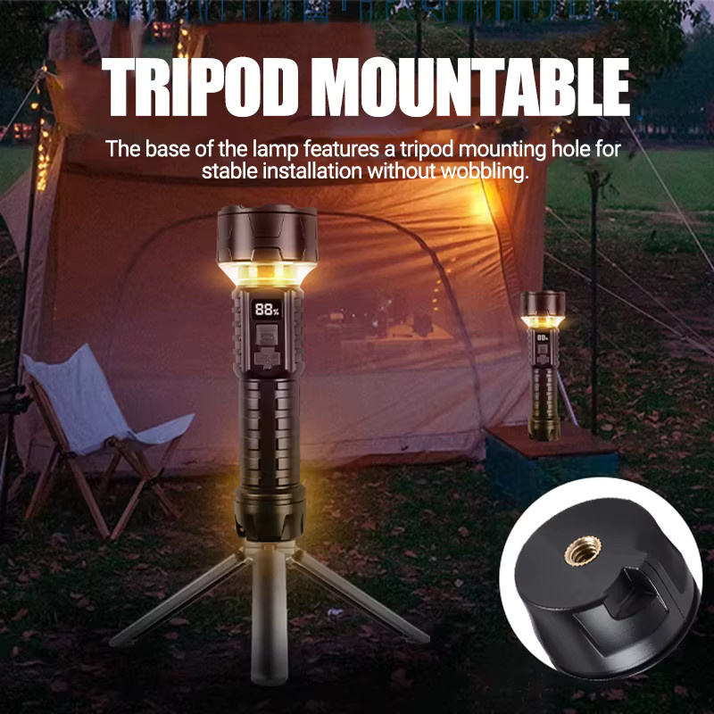 KDULIT COB LED Taschenlampe Wiederaufladbare Camping Laterne mit Rotlicht und Stativaufnahme für Outdoor und Notfall - Bild 3