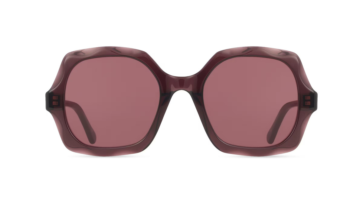 Chloé CH0226S Sonnenbrille, Vollrand, Eckig, Acetat, Unisex, lila - Bild 1