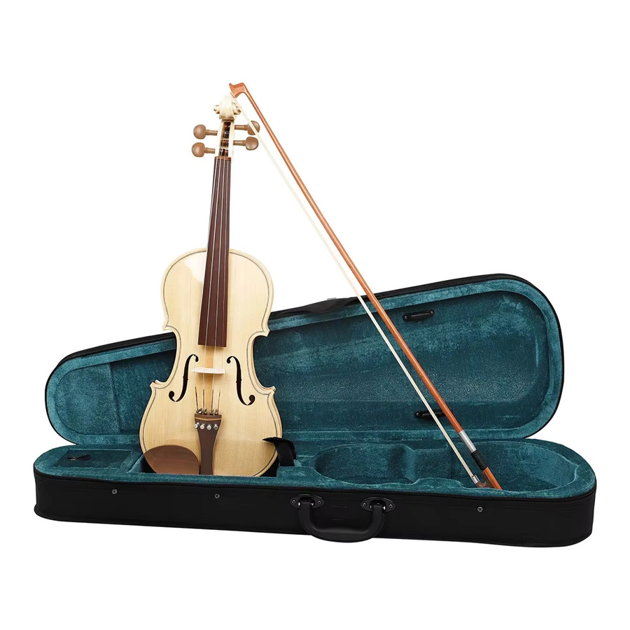 Astonvilla Professionelle Violine 4/4 für Anfänger aus Ahorn mit Tigerstreifen-Muster und Zubehör-Set - Bild 3