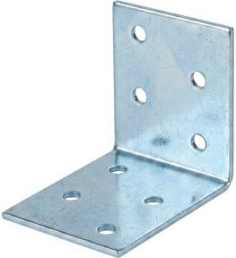 Winkelverbinder aus Stahl von Industrial Quality Supplies, sendzimirverzinkt, Farbe: Silber, B/T/H: 7,0 x 7,0 x 5,5 cm - Bild 1
