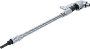 BGS Do it yourself Flexible Winkelschrauber-Verlängerung 4845, 6,3 mm (1/4 Zoll), Farbe: Silber, Länge: 310 mm - Bild 1
