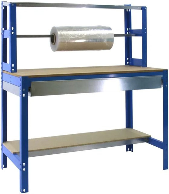 PROREGAL Packtisch Buffalo mit Schubfach in Blau, H x B x T: 84 x 90 x 76 cm - Bild 1