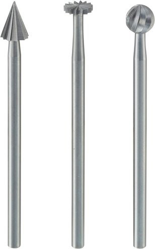 Proxxon Feinfräser-Satz aus Wolfram-Vanadium-Stahl, 3-teilig, silber - Bild 1