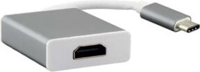 e+p USB-C auf HDMI Adapter USB 3.1 in Weiß und Silbermetallic - Bild 1