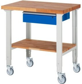 Rau Fahrbare Werkbank 7001A7 höhenverstellbar grau/mehrfarbig B: 100 cm, T: 70 cm, H: 95-100 cm - Bild 1