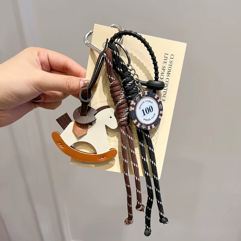 Yogodlns Taschen-Charm-Anhänger, Leder, Damen - Bild 2