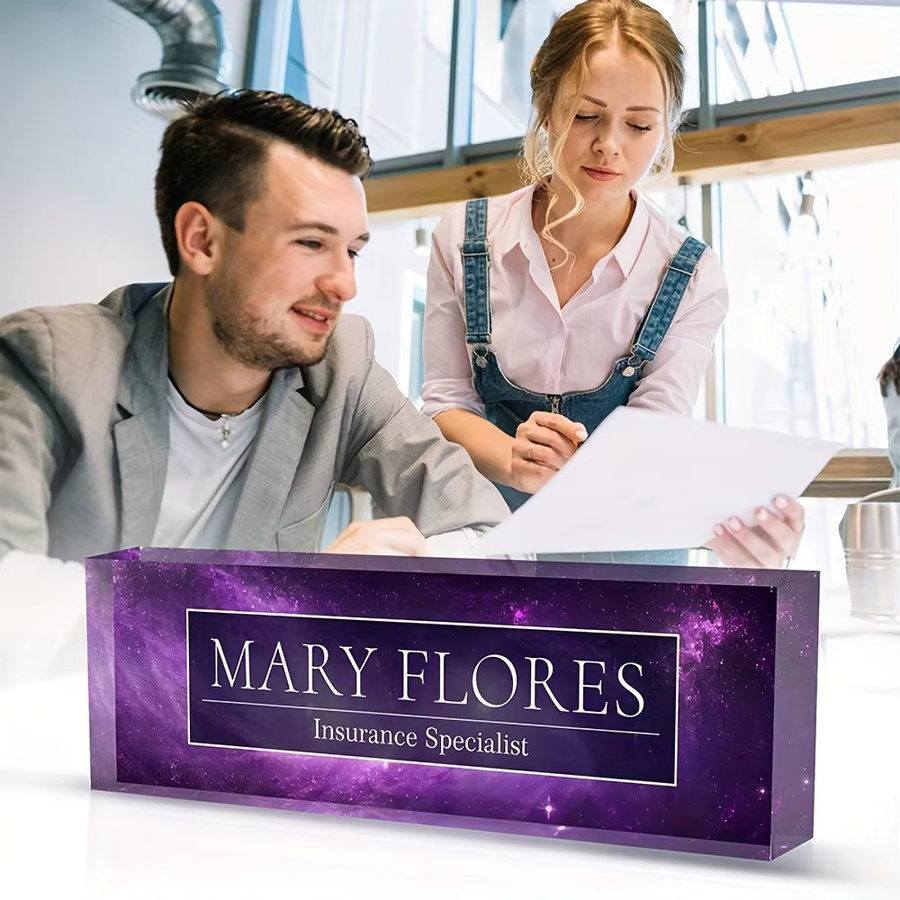 Individuelles Acryl-Schreibtisch-Namensschild von CIFBUY für deinen Arbeitsplatz - Bild 3