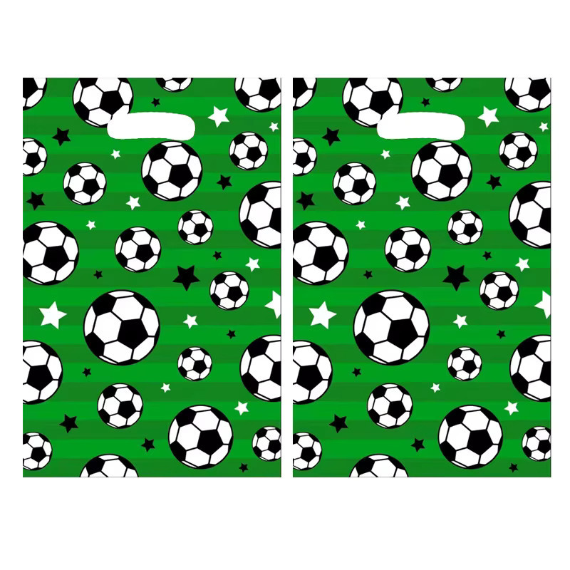 Fußball Party Geschenktüten für Kinder als Geburtstagdekoration und Süßigkeitenverpackung in Weiß - Bild 1