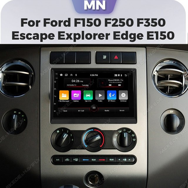 NAVIFANS Android Autoradio mit CarPlay und Multimedia-System für Ford F150 Explorer Lincoln Expedition Mustang in Schwarz - Bild 1