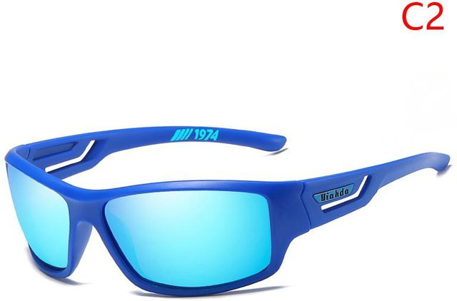 VIAHDA Sport-Fahrradbrille, rectangular, Unisex, Kunststoff, blau - Bild 1