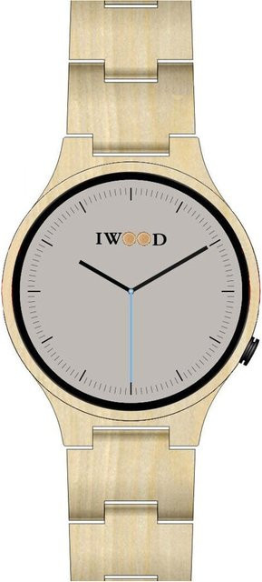 Iwood Herrenuhr, Quarz, Holz, Grau, 42 mm - Bild 1