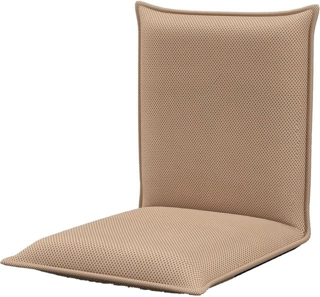 Costway Bodenstuhl Bodensessel mit 6-stufig verstellbarer Rückenlehne in Beige - Bild 1