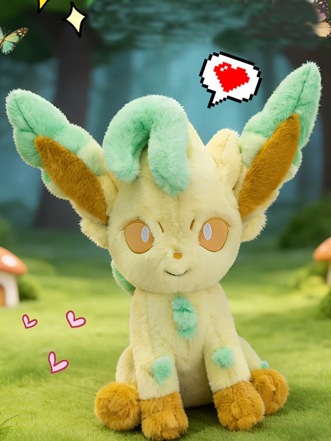 Potdemiel Leafeon Pokémon Plüschtier, 45/80 cm - Bild 3