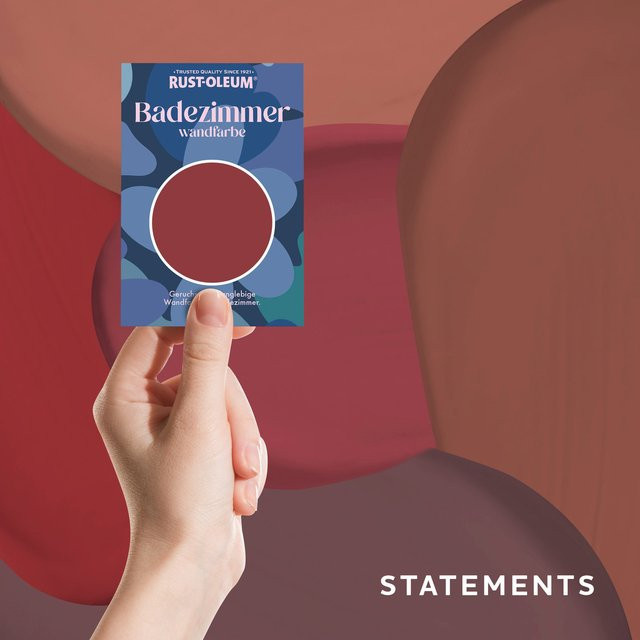 Statements Badezimmer Wände und Decken Testerbox mit wasserbasierter Dispersionsfarbe in Rot, Orange, Pink und Multicolour - Bild 1