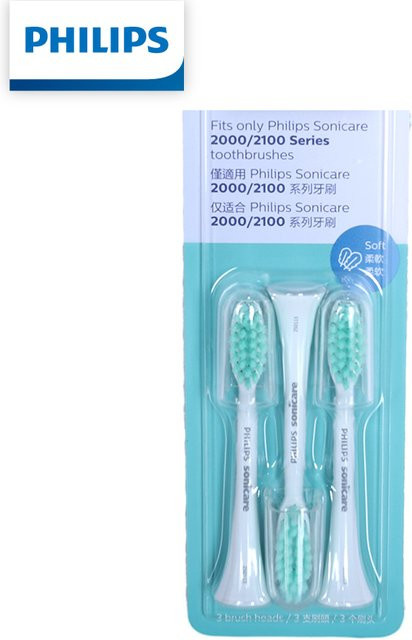 Philips Ersatzbürstenköpfe Sonicare 2000 Serie, 3 Stück, Unisex - Bild 1