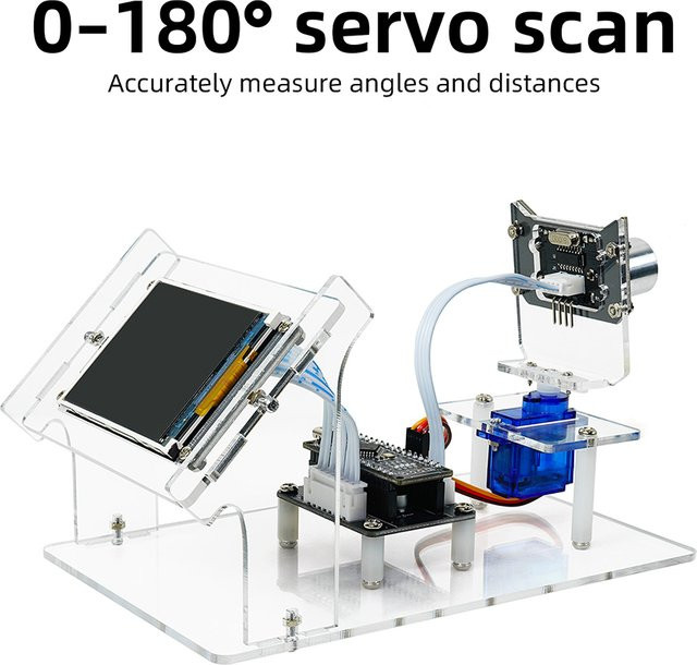 Gaqqee Ultraschall-Radarscanner-Sensormodul DC 5V DIY-Kit HXFB mit Arduino-Unterstützung zur Entfernungserkennung für Lernprojekte - Bild 1