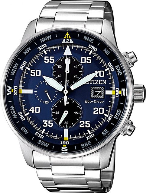 Citizen Chronograph, Solar, Edelstahl, Blau, 44 mm, Herren - Bild 1