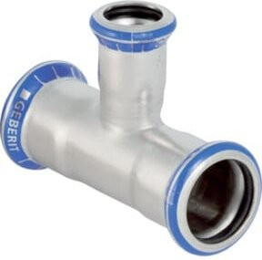 Geberit T-Stück Mapress aus Edelstahl in Rot, B/T/H: 4,2 x 3,5 x 4,2 cm - Bild 1