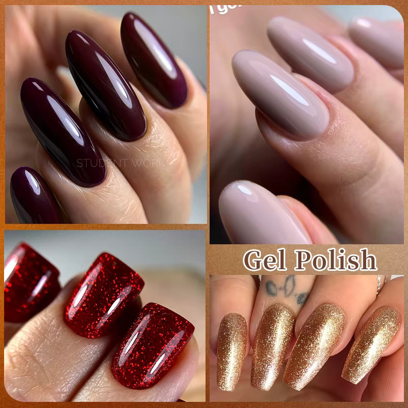 LILYCUTE Nagelgel, roter Glitzer, glänzend, 7 ml - Bild 3
