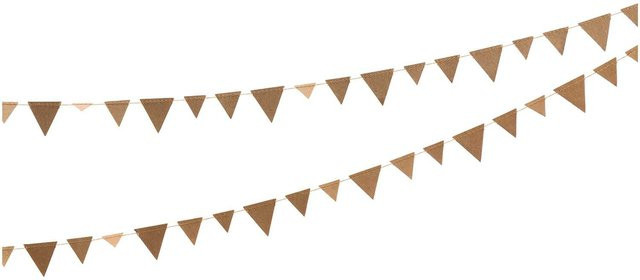 Rico Design Paper Poetry Girlande Wimpel in Braun aus Kraftpapier, 2,7 m Länge - Bild 1