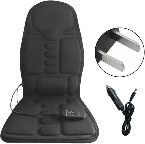 CAR SHOW Massagekissen für Nacken und Rücken in Schwarz aus Polyester und Schwamm - Bild 1