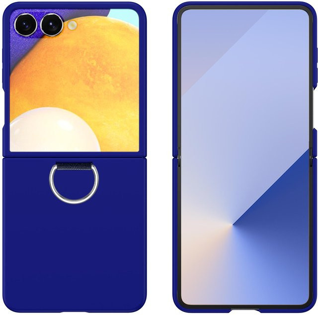 Schlanke Matt PC Handyhülle mit Ringhalter für Samsung Galaxy Z Flip 7, Z Flip 6, Z Flip 4 und Z Flip 3 in Bonbonfarben - Bild 1
