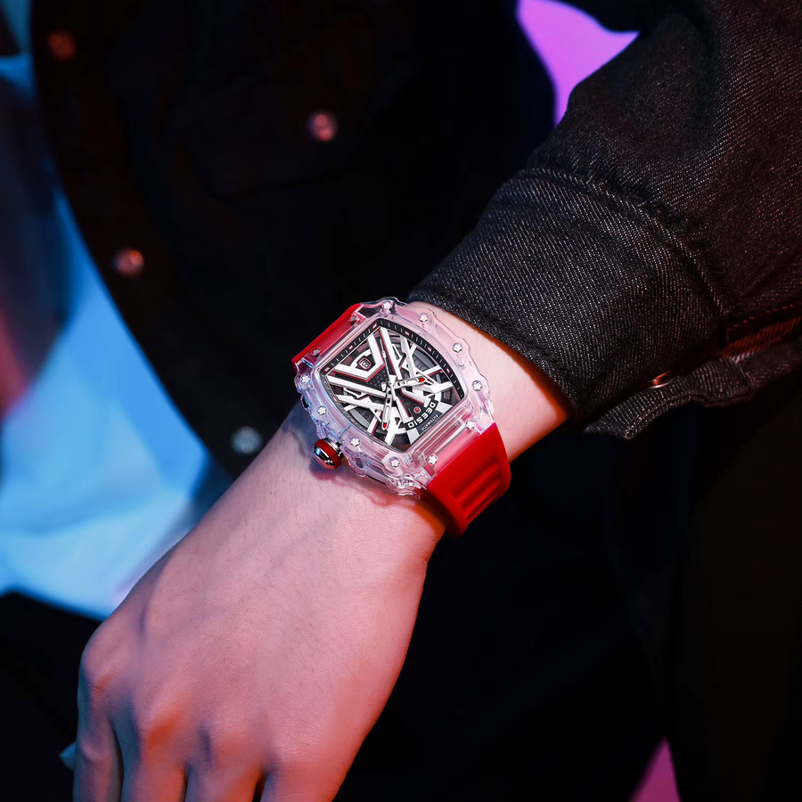Deesio Armbanduhr Automatik, Edelstahl, Schwarz, Herren - Bild 2