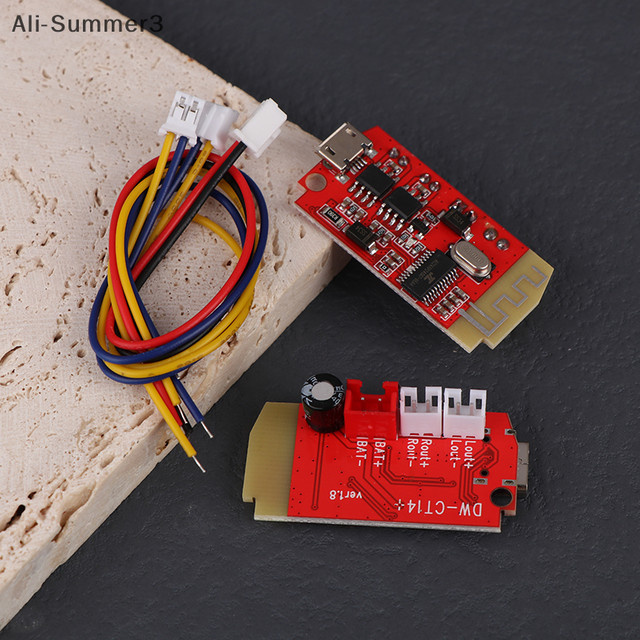 EGBO CT14 Bluetooth 4.2 Verstärker Modul mit Typ-C und Micro USB Anschluss, 5W + 5W, Rot - Bild 1