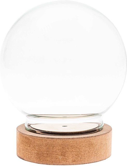 Rico Design Glasdekohaube mit Sockel aus Glas und MDF, B/T/H: 13 x 15 x 15 cm - Bild 1