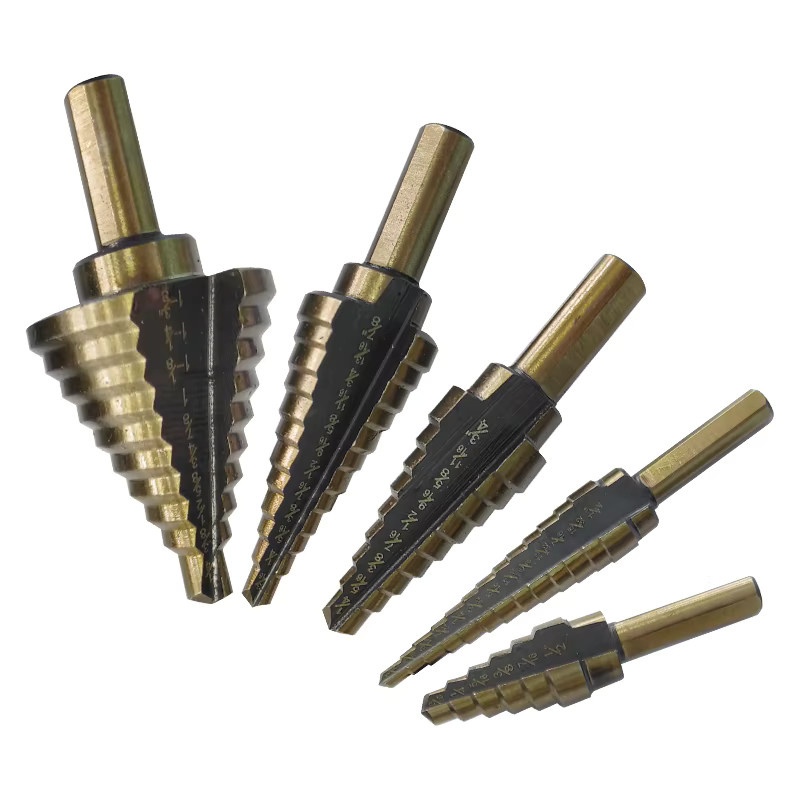 Mr Drill Pagodenbohrer Gelb mit dreieckiger Nut und Aluminiumbox im britischen Stil - Bild 2
