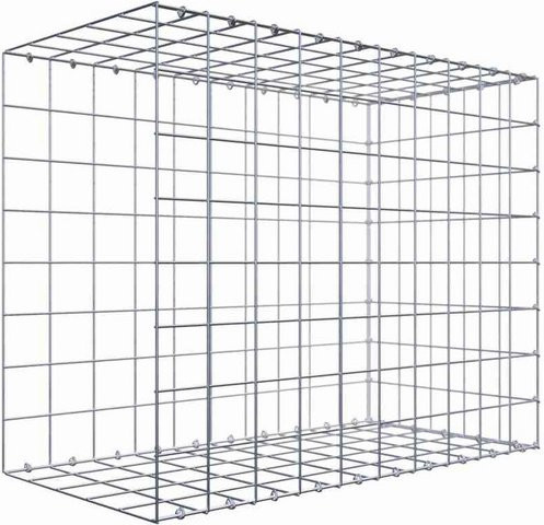 Gabiona Anbaukorb Typ 2 aus Stahl in Silbergrau, B/T/H: 80 x 100 x 50 cm - Bild 1
