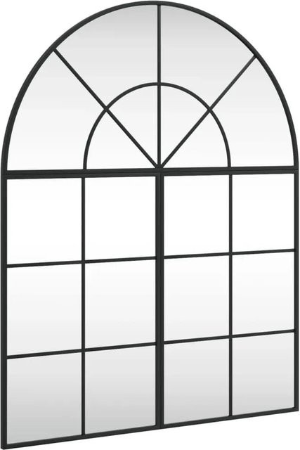 vidaXL Wandspiegel Schwarz aus Metall und Glas, Rechteckig, Breite: 80 cm, Höhe: 100 cm - Bild 1
