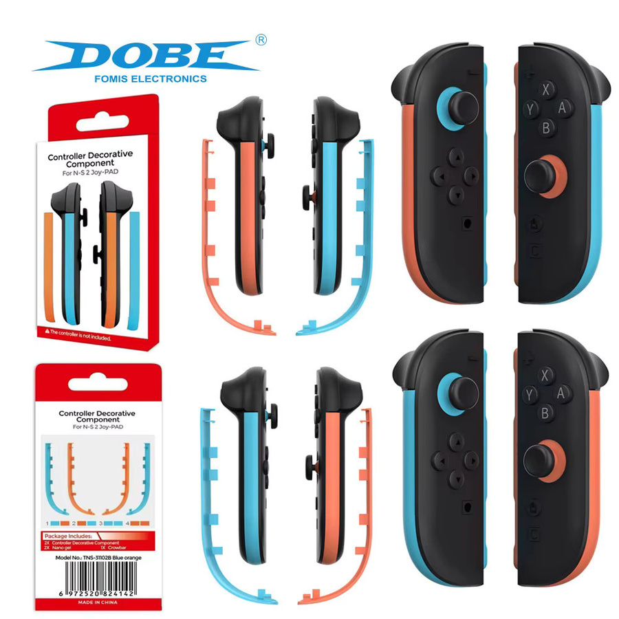 Stilvoller Dekorationsstreifen für Nintendo Switch 2 Joy-Con in Rot und Multicolour als anpassbares Zubehör für den linken und rechten Griff - Bild 2