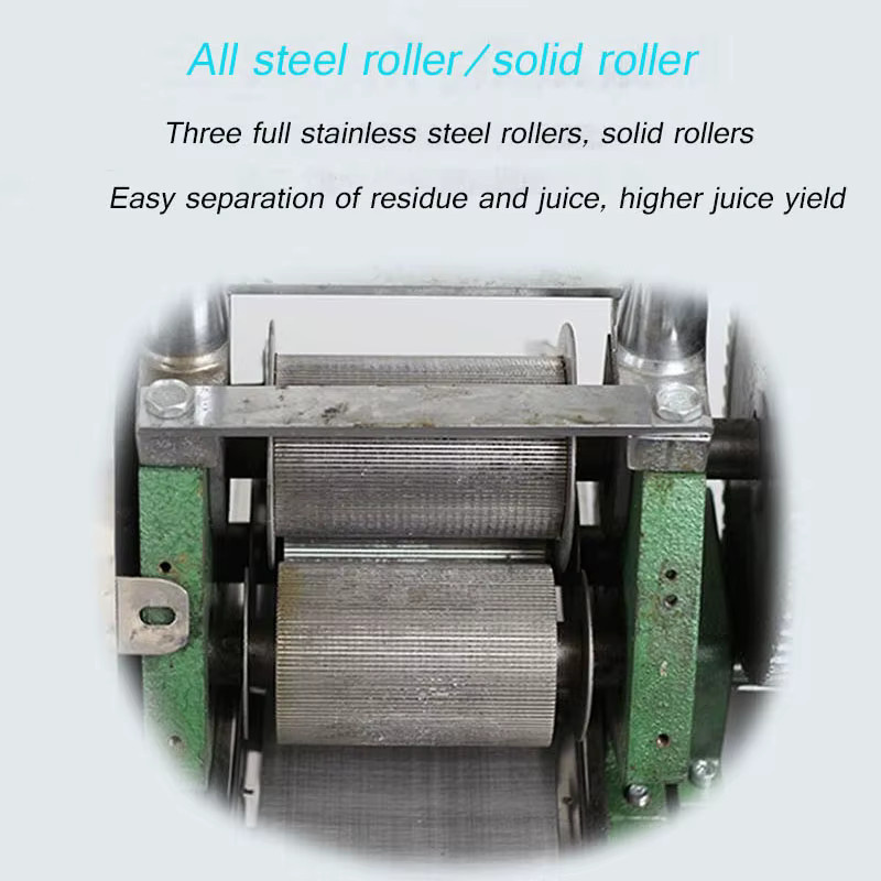 Manueller Zuckerrohr-Entsafter aus Edelstahl von BURUIMU in Silber - Bild 4