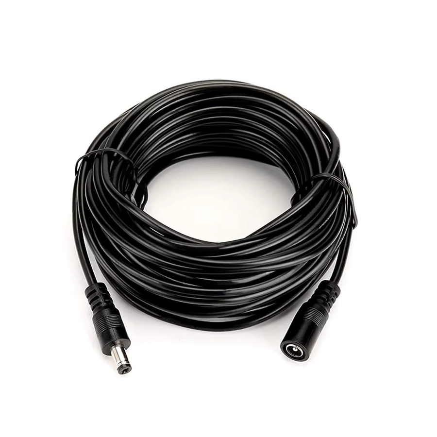 DC-Stromverlängerungskabel mit 5,5 mm x 2,1 mm Stecker für Überwachungsgeräte, Schwarz - Bild 4