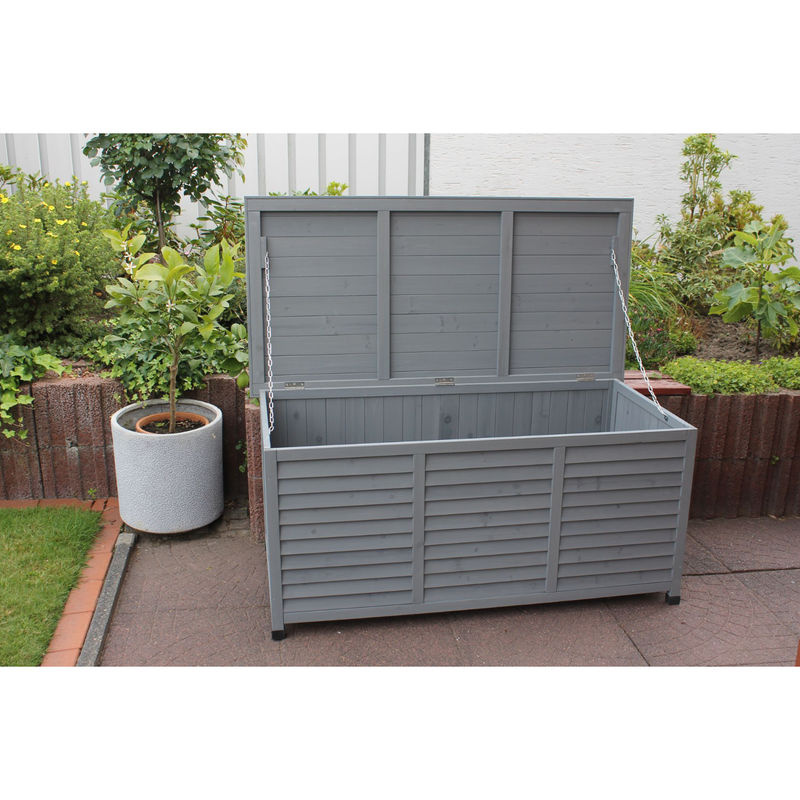 Leco Kissenbox Vintage in Anthrazit-Grau, B/H/T: 132 x 61 x 66 cm - Bild 2