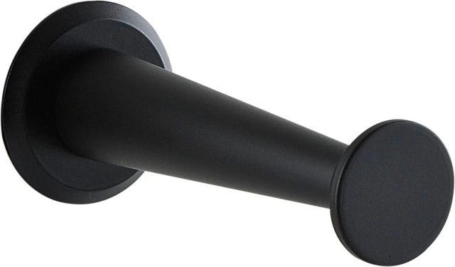 Simausrom Mantelhaken Medellot Platte aus Aluminium in Schwarz Matt, Durchmesser: 30 mm, Tiefe: 73 mm - Bild 1