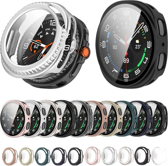 Samsung Hülle für Galaxy Watch 8, 40/44 mm, 8 Classic 46 mm, 7 Ultra 47 mm, PC, Schwarz - Bild 1
