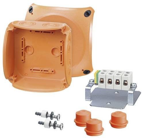 Hensel Abzweigdose 62000183 halogenfrei und plombierbar in Orange, B: 13,0 cm, H: 13,0 cm - Bild 1