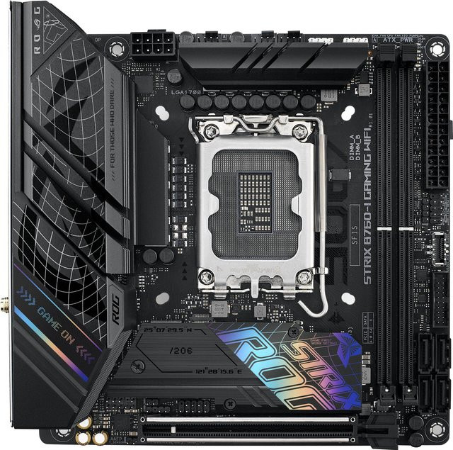 Asus ROG STRIX B760-I GAMING WIFI Motherboard Mini-ITX LGA1700 B760 Chipsatz DDR5 Wi-Fi 6E Bluetooth Schwarz - Bild 1