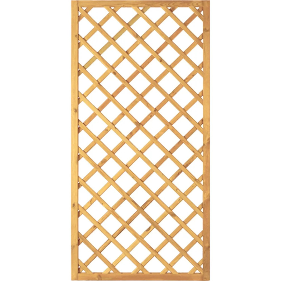 T & J Diagonal-Rankzaun aus Kiefer und Fichte, braun, B: 90 cm, H: 180 cm - Bild 2