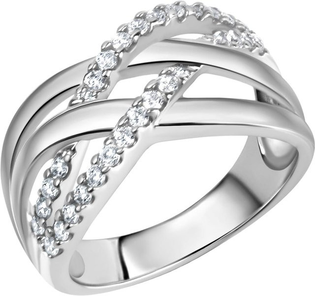 Zeeme Ring 925 Silber, rhodiniert, Zirkonia weiß, Damen - Bild 1