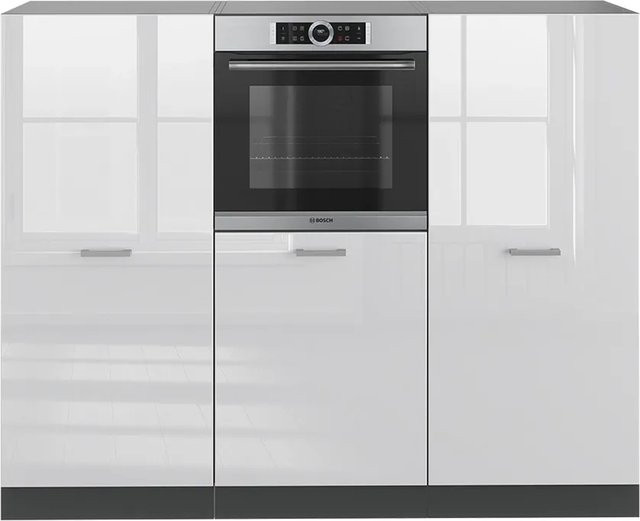 Vicco R-Line Küchenzeile Küchenblock in Weiß Hochglanz und Anthrazit, Breite: 180 cm - Bild 2