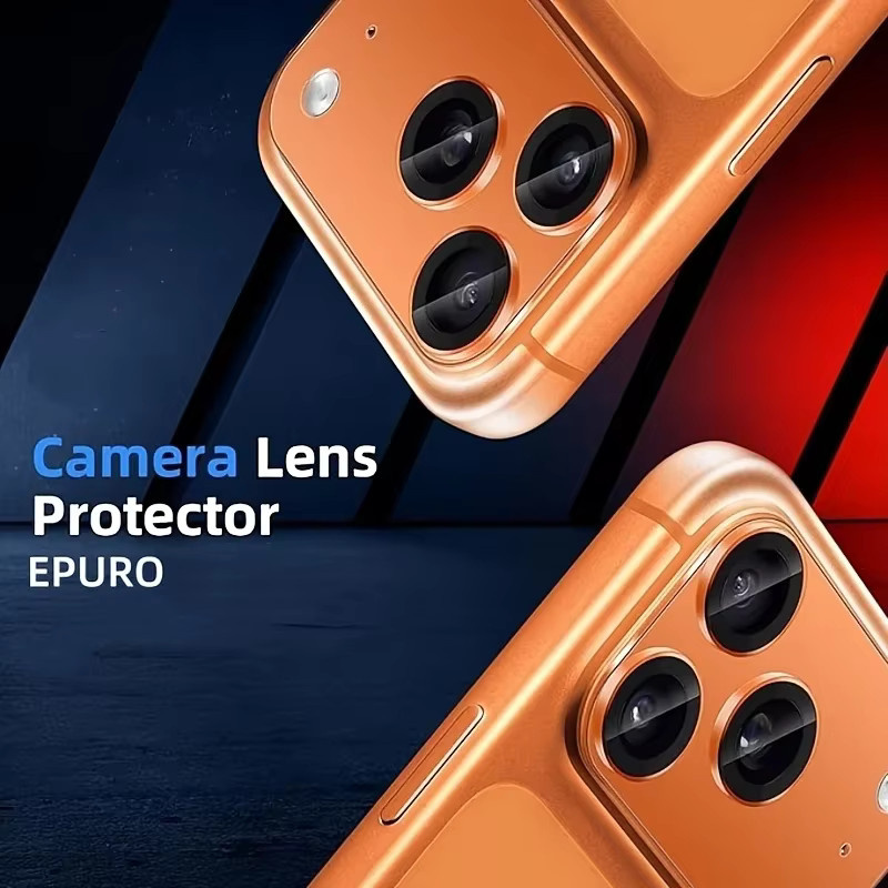 Kameraobjektivschutz für iPhone 17 Pro und iPhone 17 Pro Max in Orange mit robustem Metallring und gehärtetem Glas - Bild 3