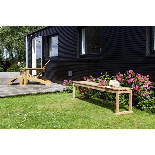 Cinas 3-Sitzer Gartenbank aus Teakholz in Braun, B/H/T: 150 x 43 x 40 cm - Bild 2