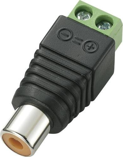 TRU Components 739817 Cinch-Steckverbinder Buchse gerade, Polzahl: 2, Schwarz - Bild 1
