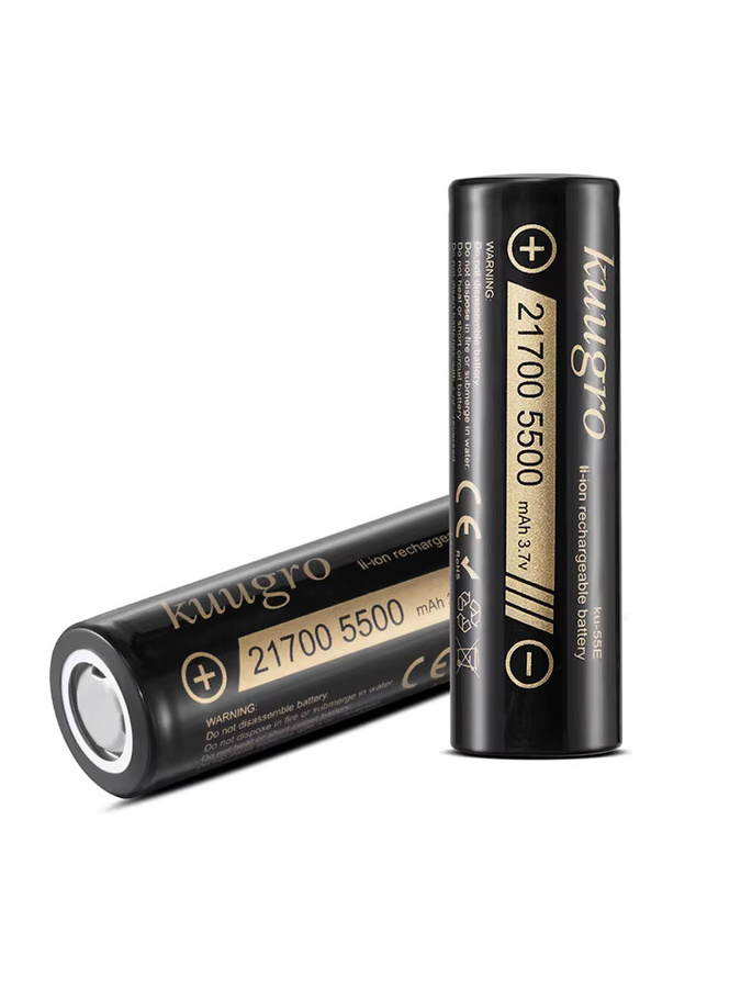 Kuugro 21700 Lithium-Ionen Akku 5500mAh 3,7V Schwarz - Bild 1